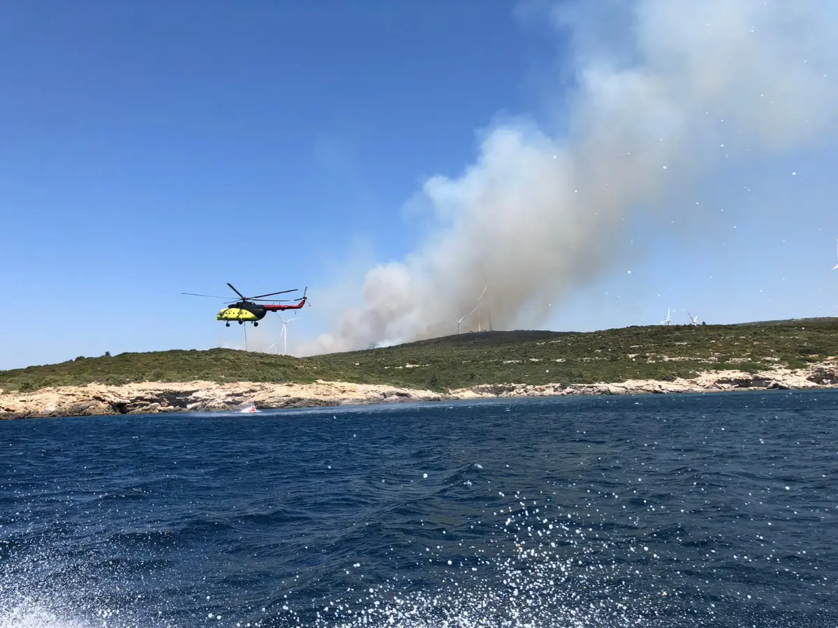 Azmak Koyu’nda yangın