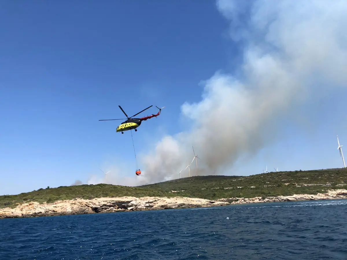Azmak Koyu’nda yangın