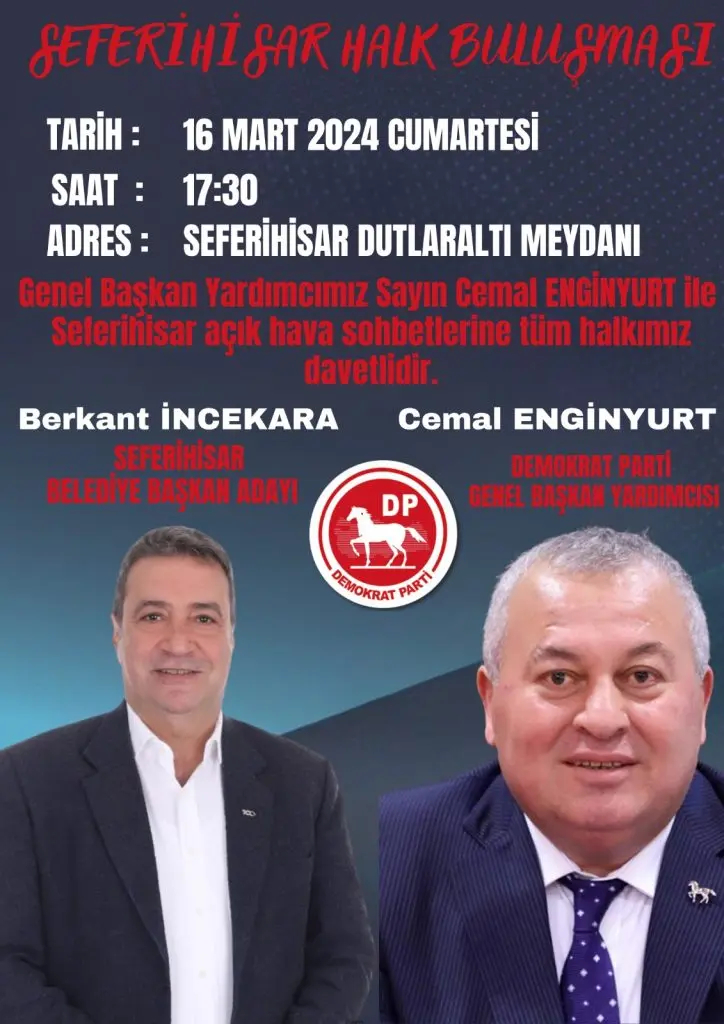 Cemal Enginyurt Seferihisar’a geliyor