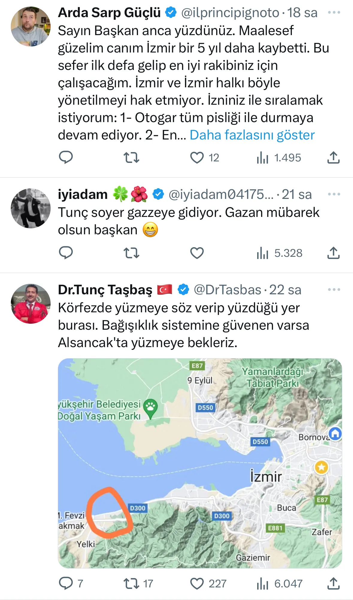 "Körfezde yüzeceğim” dedi, Güzelbahçe’de yüzdü sosyal medya yıkıldı!