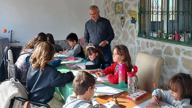 Köy çocukları karikatürle tanıştı