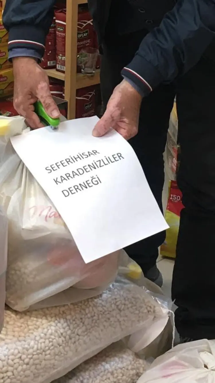 Seferihisar Karadenizliler Derneği ihtiyaç sahiplerinin yanında