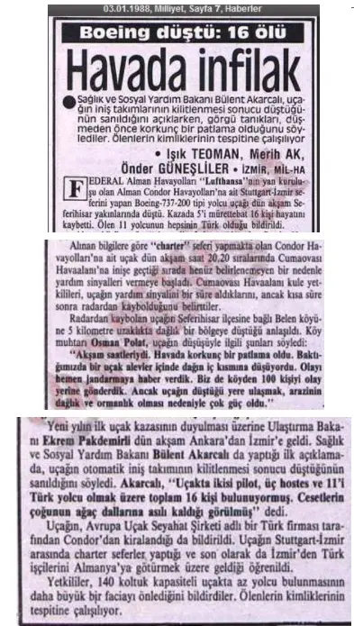 Seferihisar tarihinin ilk uçak kazası