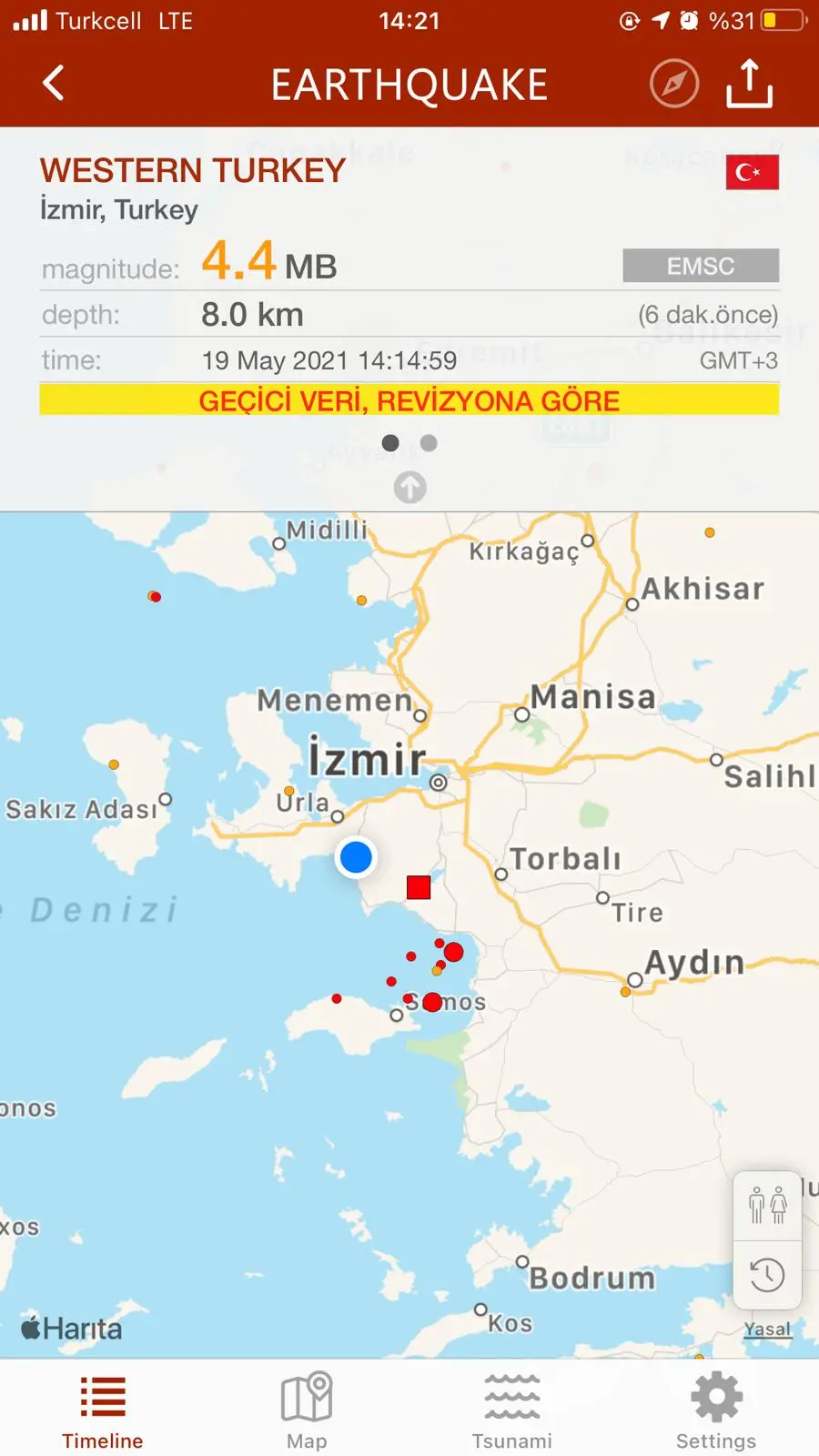 Seferihisar’da korkutan deprem