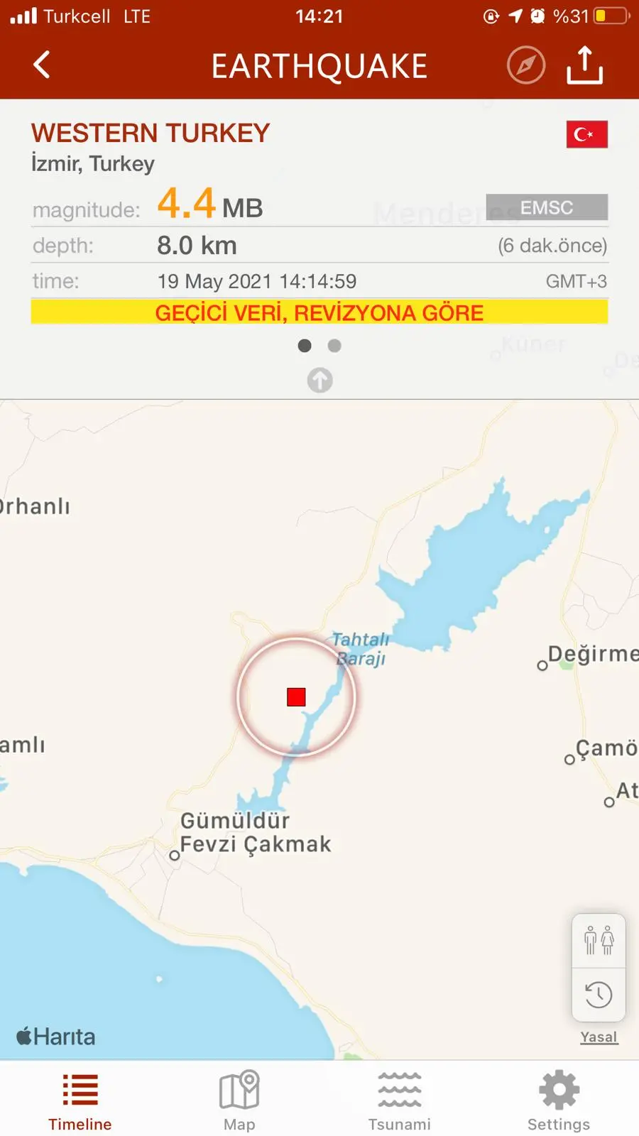 Seferihisar’da korkutan deprem
