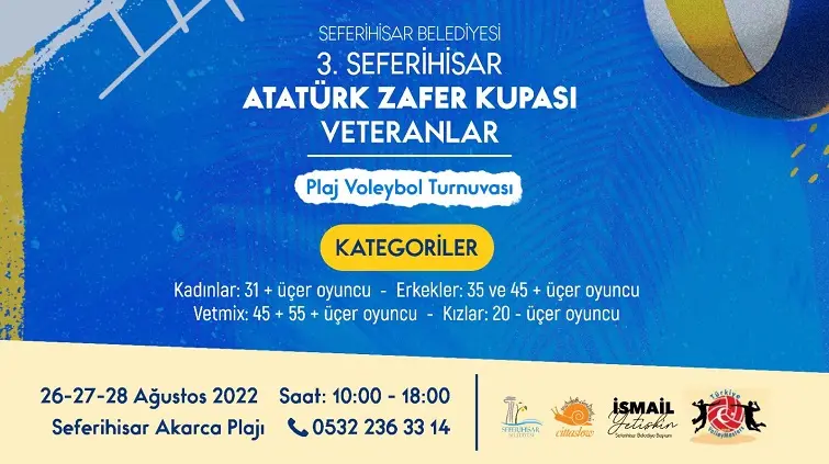 Seferihisar’da plaj voleybolu heyecanı