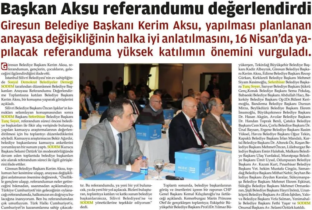 SODEM’in Referandum Zirvesine Türkiye’nin dört bir yanından katılım