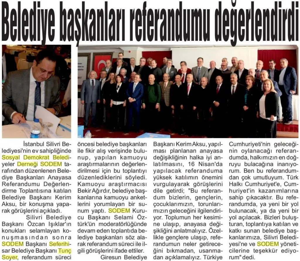 SODEM’in Referandum Zirvesine Türkiye’nin dört bir yanından katılım