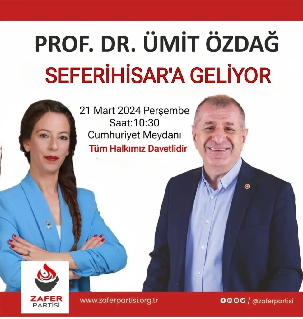 Ümit Özdağ Seferihisar’a geliyor