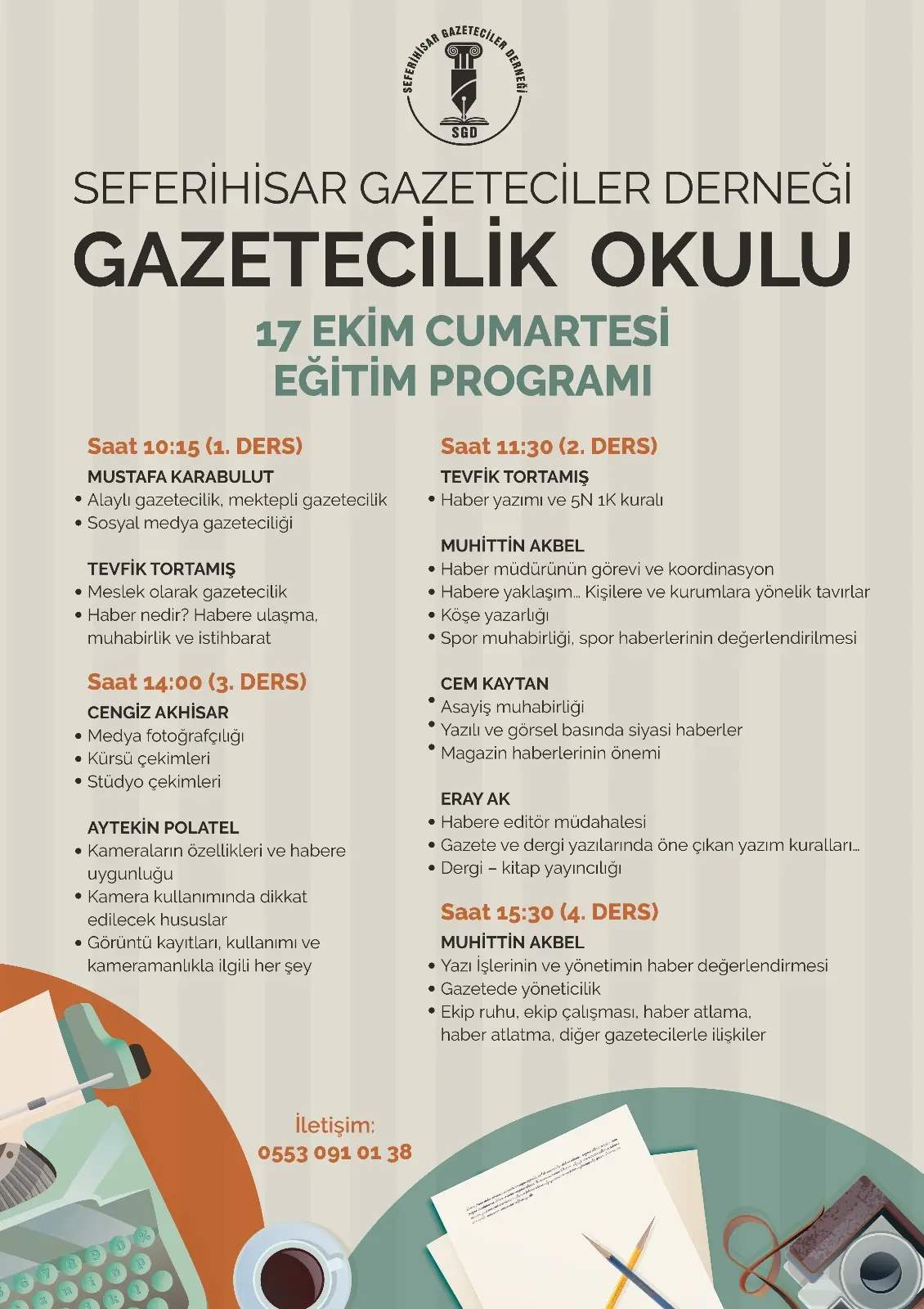 Ustalar ve genç gazeteciler  Seferihisar’da buluşuyor