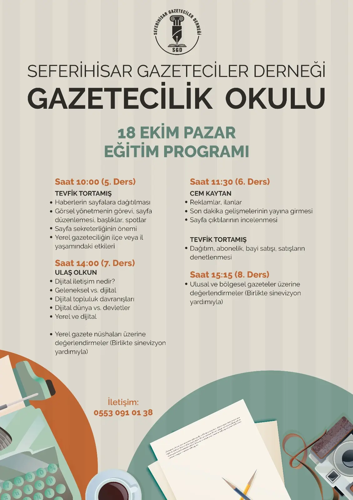Ustalar ve genç gazeteciler  Seferihisar’da buluşuyor