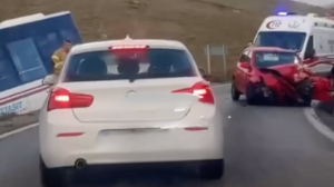 Kavakdere Yolu’nda kaza: Yaralılar var