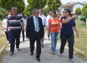 Kaymakam Çelik, hem denetledi hem ziyaret etti.
