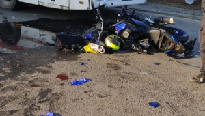 Kuşadası Caddesi’nde motosiklet kazası