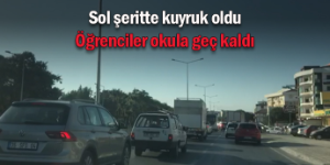 Sabah trafiği sıkıştı, öğrenciler okula geç kaldı