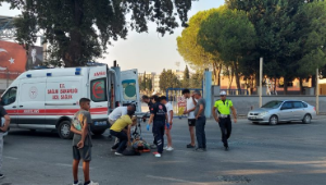 Şehit Temel Cingöz Caddesi’nde trafik kazası: Motosiklet sürücüsü yaralandı